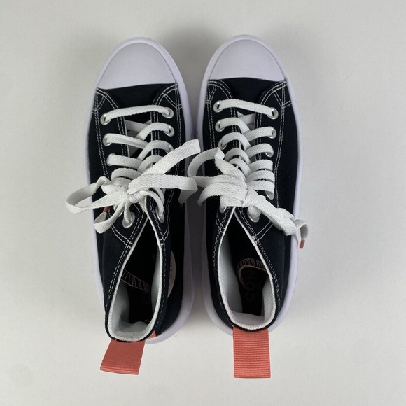 Converse All Star Move Hi Platform Sneakers Black/Pink Kids Size 6 Brand New - Picture 9 of 16